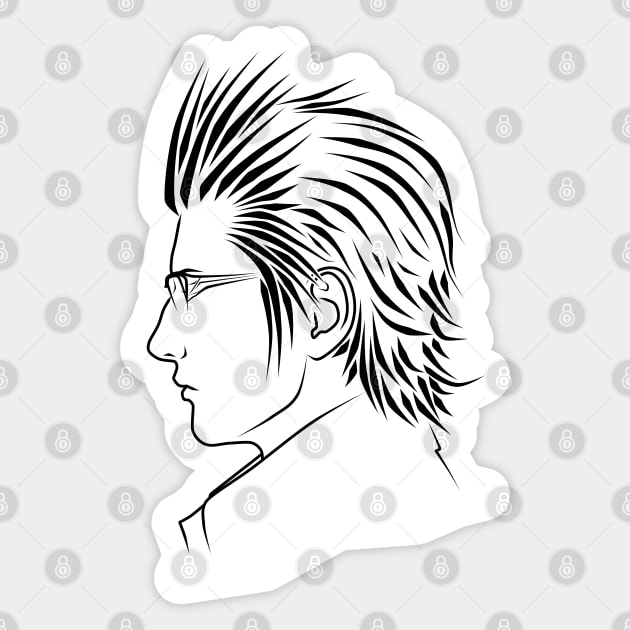 Ignis Scientia - White Base Sticker by Anrui